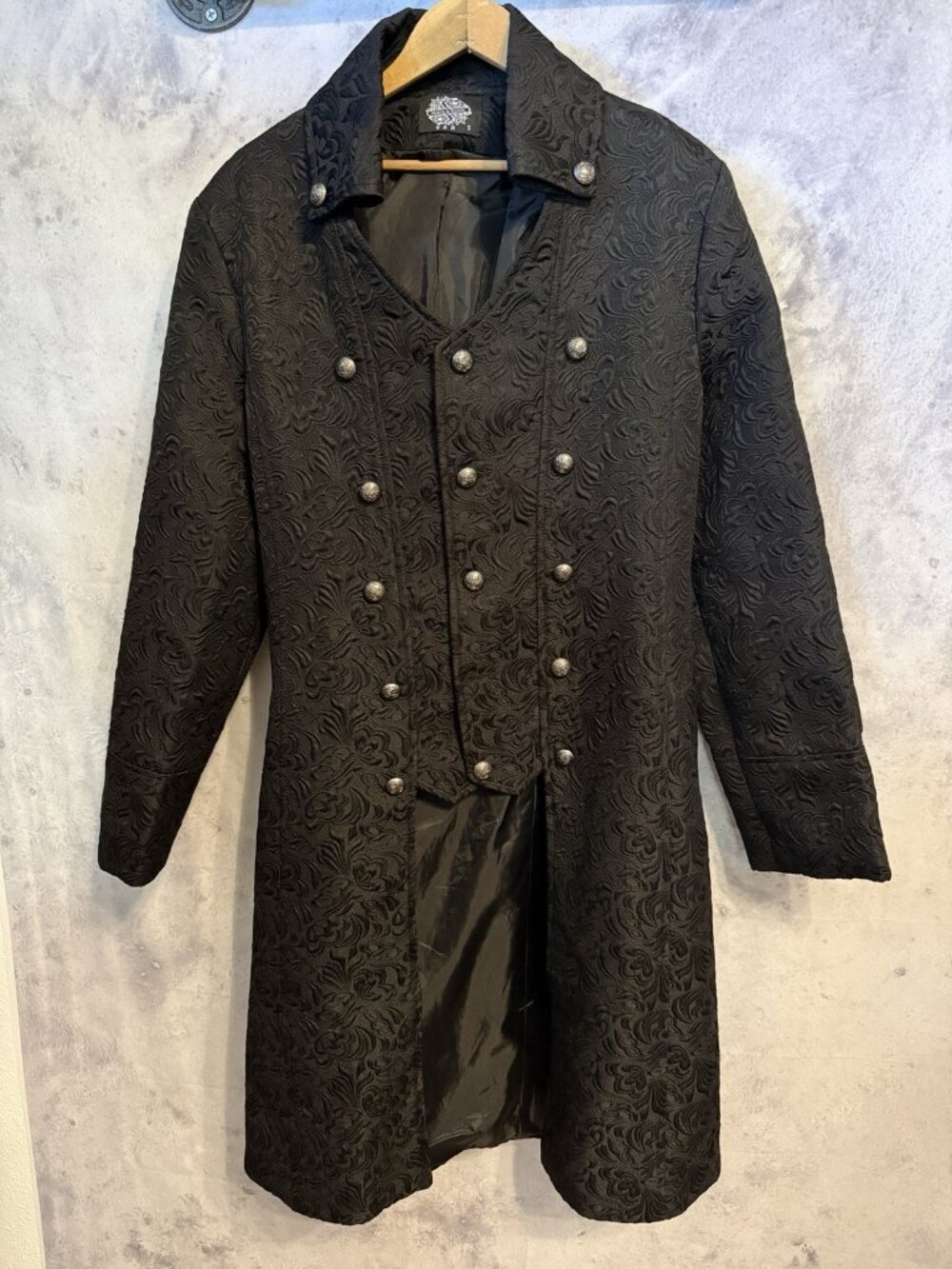 Hearts & Roses Coat Jacket Womens Brocade Gothic Steampunk Lace Up Small